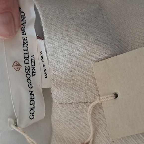 Golden Goose  Deluxe Brand Maya Slim Leg Trouser In Cream SZL NWT - Picture 2 of 15